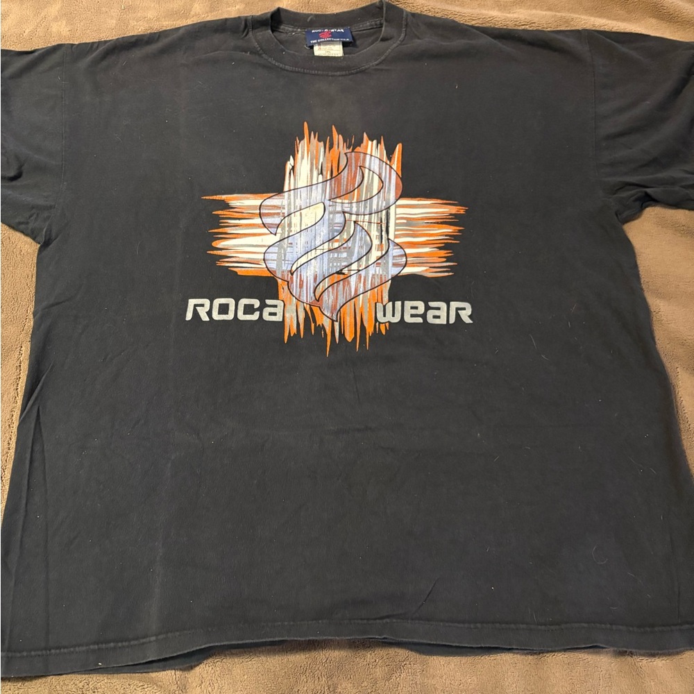 Roca Wear Black Short Sleeve Tee Shirt Men’s 3X